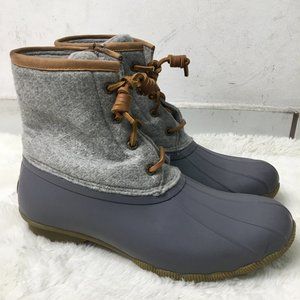 Sperry Gray Duck Boots Thinsulate Size 8